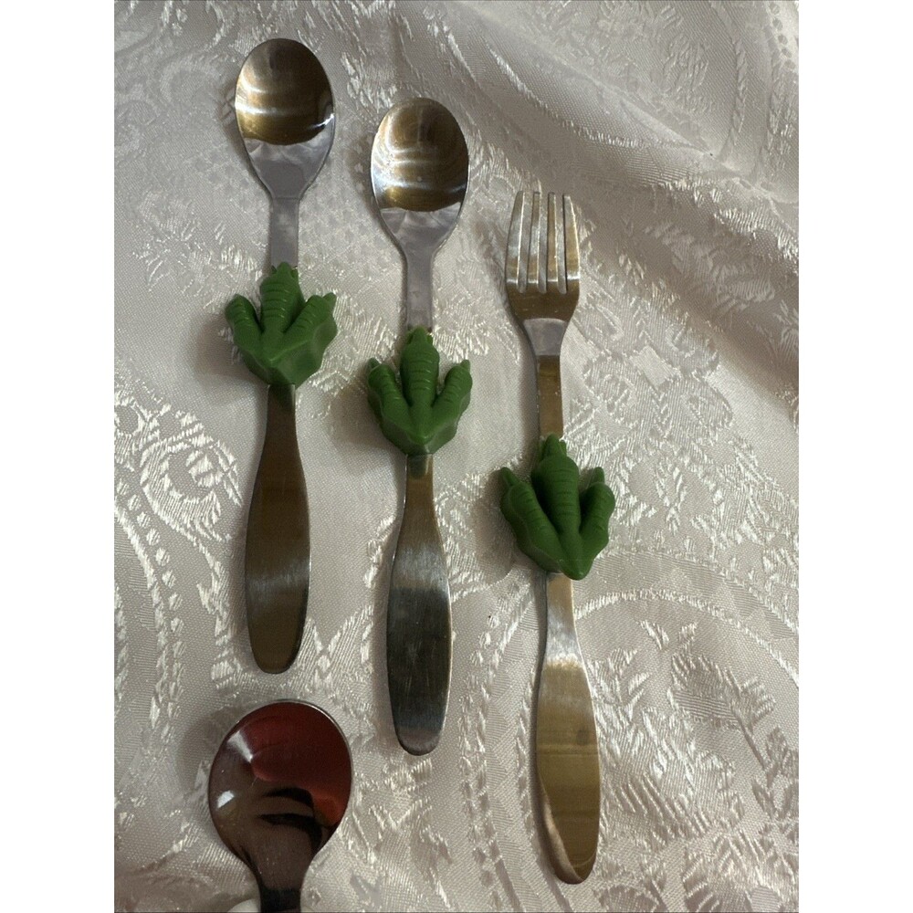 Kids Funwares T Rex Dinosaur Me Time Meal Utensil Set